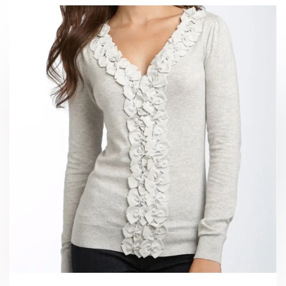 Ted Baker Cream Long Sleeve Top with Floral Accents